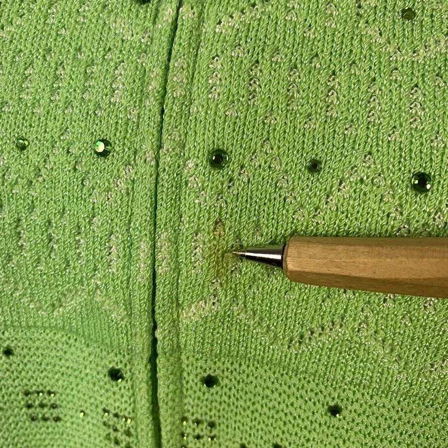 Cárdigan Suéter Toula Embellecido Verde Tejido Cremallera Completa Preppy Para Mujer 12 Foto 3 de 4