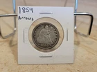 1854 Seated Liberty Quarter Arrows G-VG Condition 90% Silver