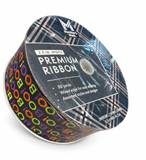 Member's Mark Premium Wire-Edged Ribbon Spool 2.5 in BOO Halloween Black