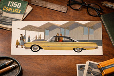 1960 Meteor Montcalm 2 Door Hardtop Vintage Automotive Promo Postcard Mercury