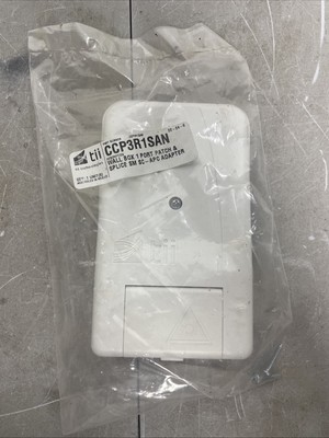 TII CCP3R1SAN Wall Box 1 Port Patch and Splice SM SC-APC Adapter