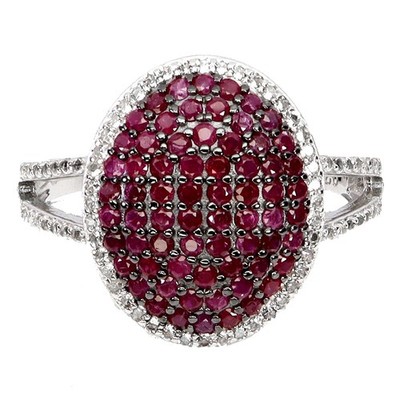 925 Sterling Silver Ring Ruby Myanmar Round Diamond Cut Topaz Gemstone Jewelry 8