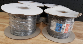 Job Lot 4x RS PRO 208 1108 Equipment Wire 18AWG Grey 1000ft UL 1569 AWM Spool