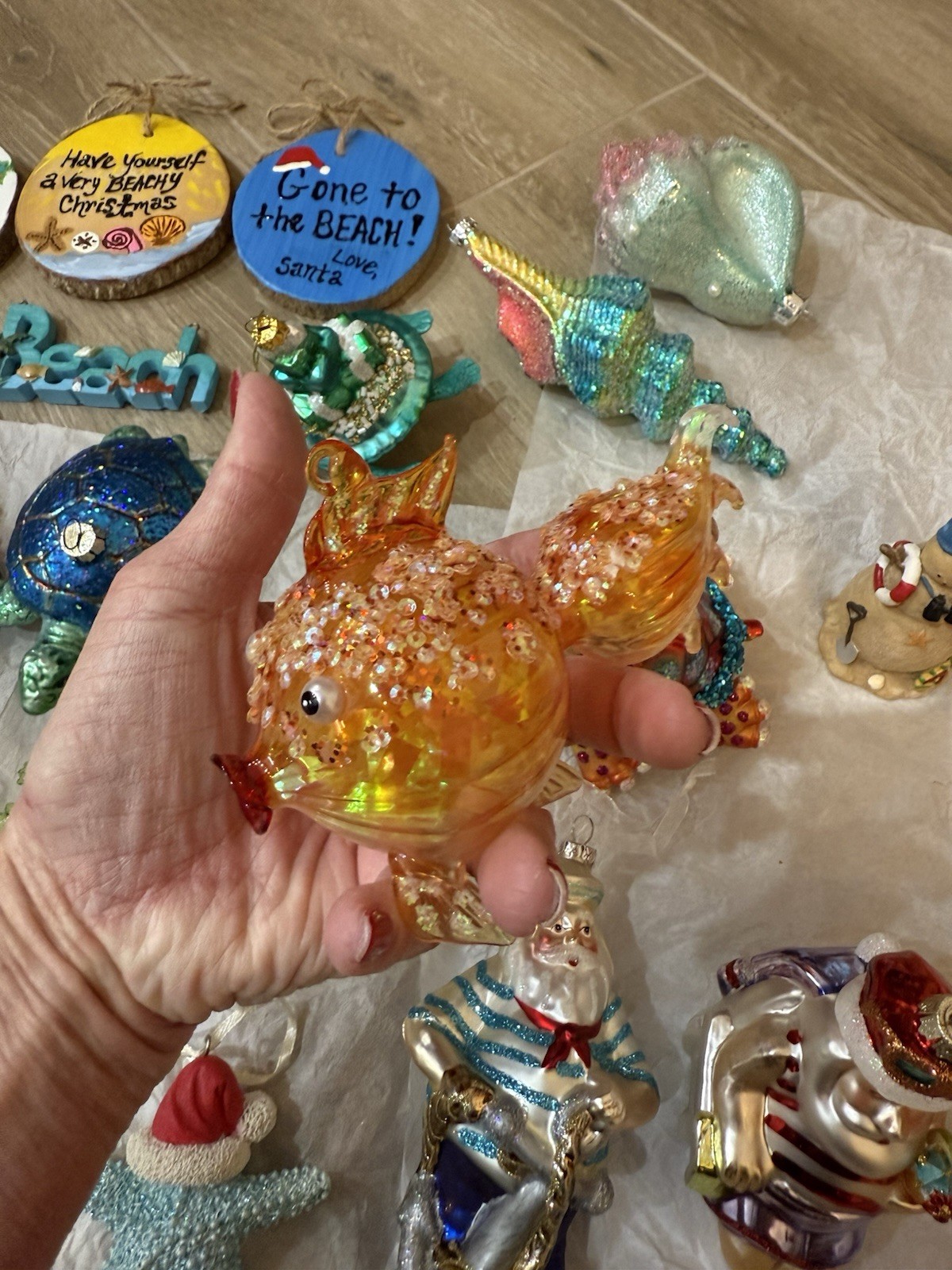 Lot Of 48 Beachy Coastal Theme Holiday Christmas Ornaments