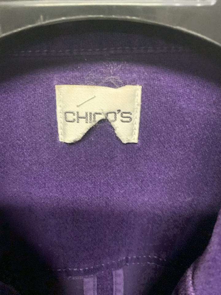 Blazer Chico's Grande Roxo Veludo-Feel Jaqueta Terno Separado (ver descrição) - Imagem 2 de 4