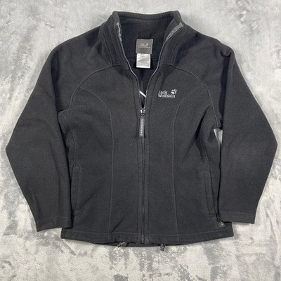 Jack Wolfskin Womens Fleece Jacket Black Full Zip Full Zip Nanuk Outdoor Size S