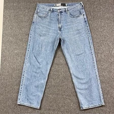 Levis Silver Tab Loose Jeans Mens 36x30 Light Wash Blue Baggy Relaxed