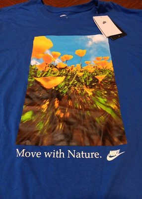 3XL Men's NIKE Royal Blue Move With Nature Short Sleeve T-Shirt NWT 30