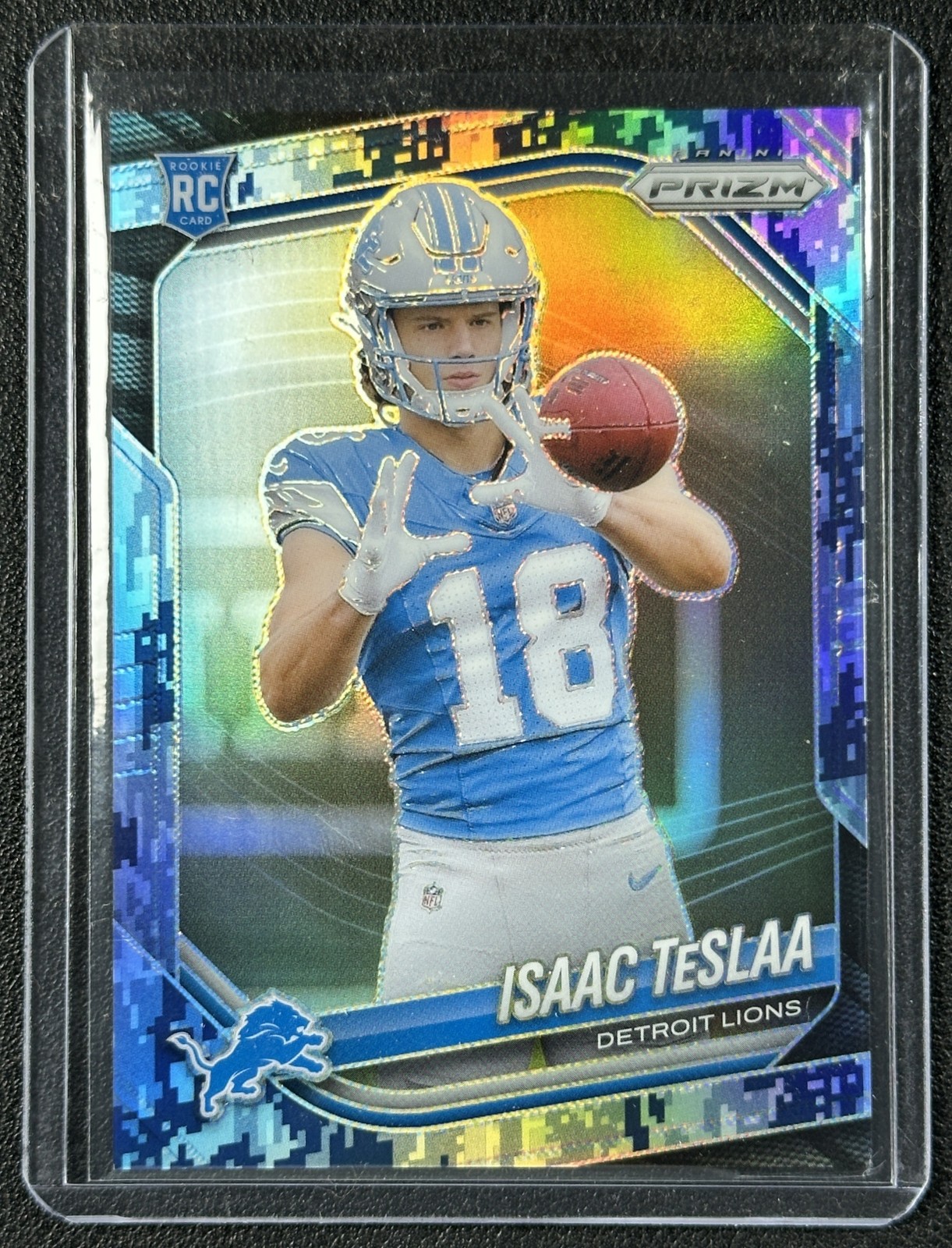 ISAAC TESLAA 2025 PANINI PRIZM #316 NAVY CAMO RC 22/25 LIONS