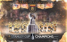 2022 ~ 2023 Vegas Golden Knights Stanley Cup Champions Poster With The Cup 4x6