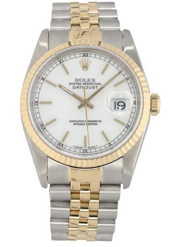 Rolex Datejust 16233  - White Dial - Full Set minus original p...