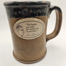 Vince Lombardi Handmade Stoneware Sunset HIll Mug USA Made Lombardi Quote