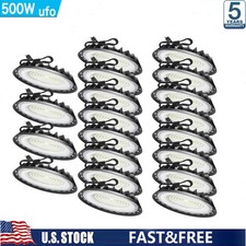 20 Pack 500W UFO Led High Bay Light Shop Industrial Commercial Factory Warehouse