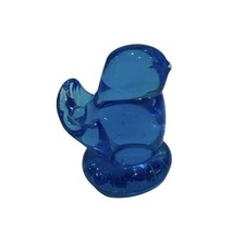 Vintage Leo Ward 1993 Bluebird Of Happiness Blue Glass Figurine Signed