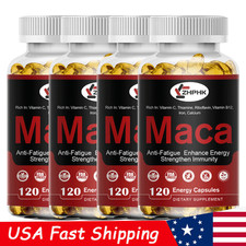 Organic Maca Root Capsules Peruvian Maca Extract Muscle Enhancing For Men Women