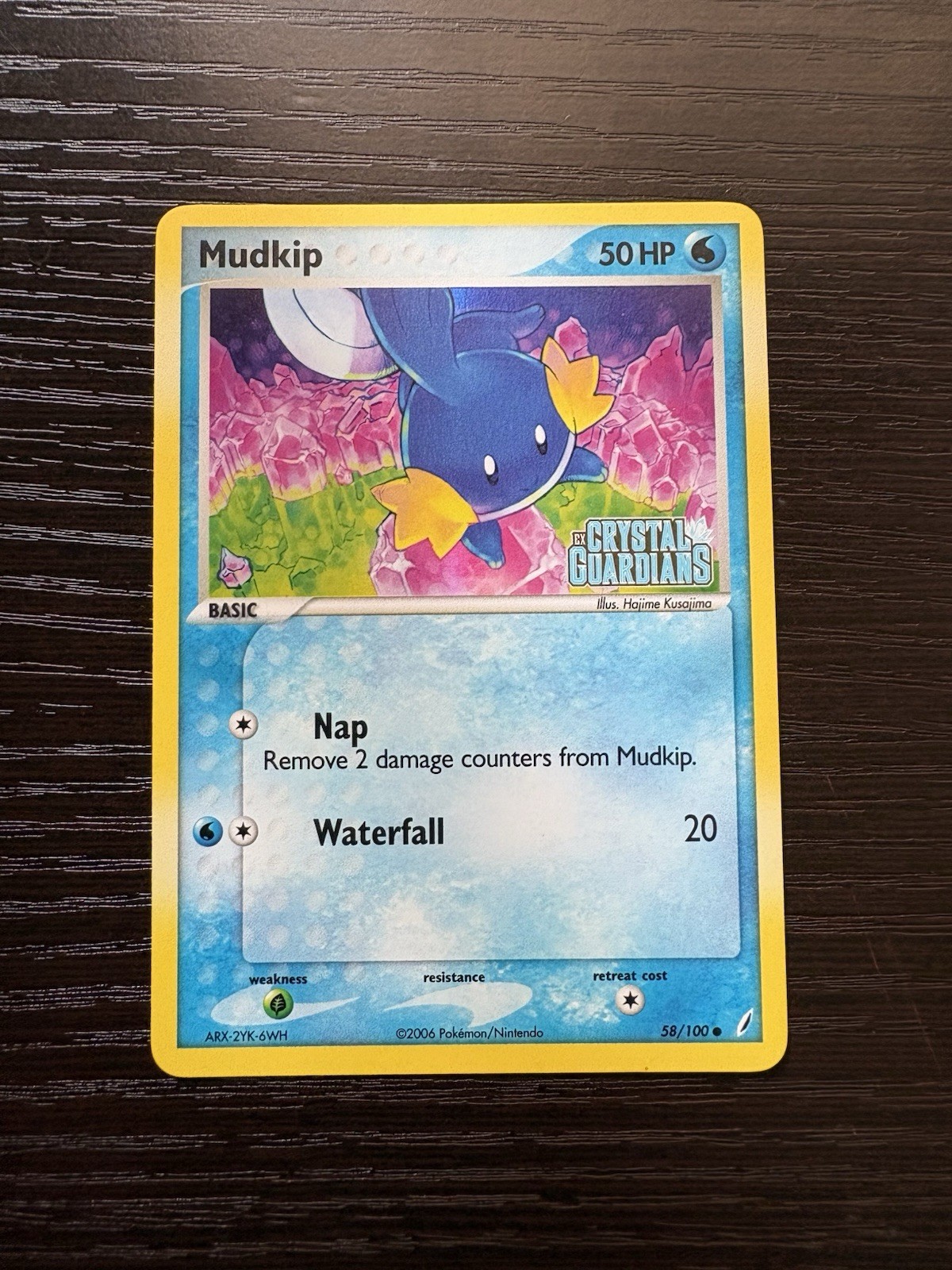 Pokemon TCG 2006 EX Crystal Guardians Reverse Holo STAMPED Mudkip 58/100 NM/M