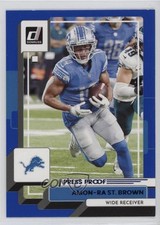 2022 Panini Donruss Press Proof Blue Amon-Ra St Brown #85 5w0