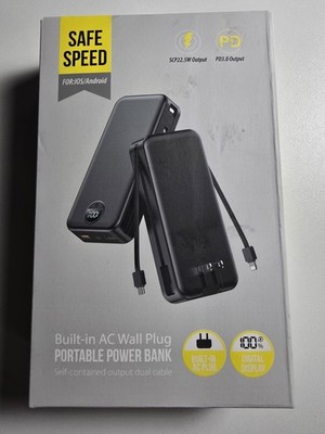 Safe Speed for Android Portable Power Bank SCP 22.5W Output with 2 Cables 