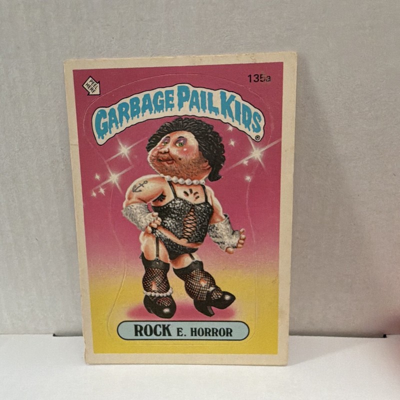 Topps 1986 Garbage Pail Kids Series 4 Rock E. Horror 135a Sticker Card
