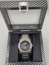 Men's Stainless Steel Skeleton Automatic Watch - Brushed Finish - New in Box