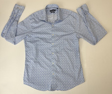 Tommy Hilfiger TH Flex Supima Cotton Slim Fit Shirt Blue Floral Print Sz L 16.5