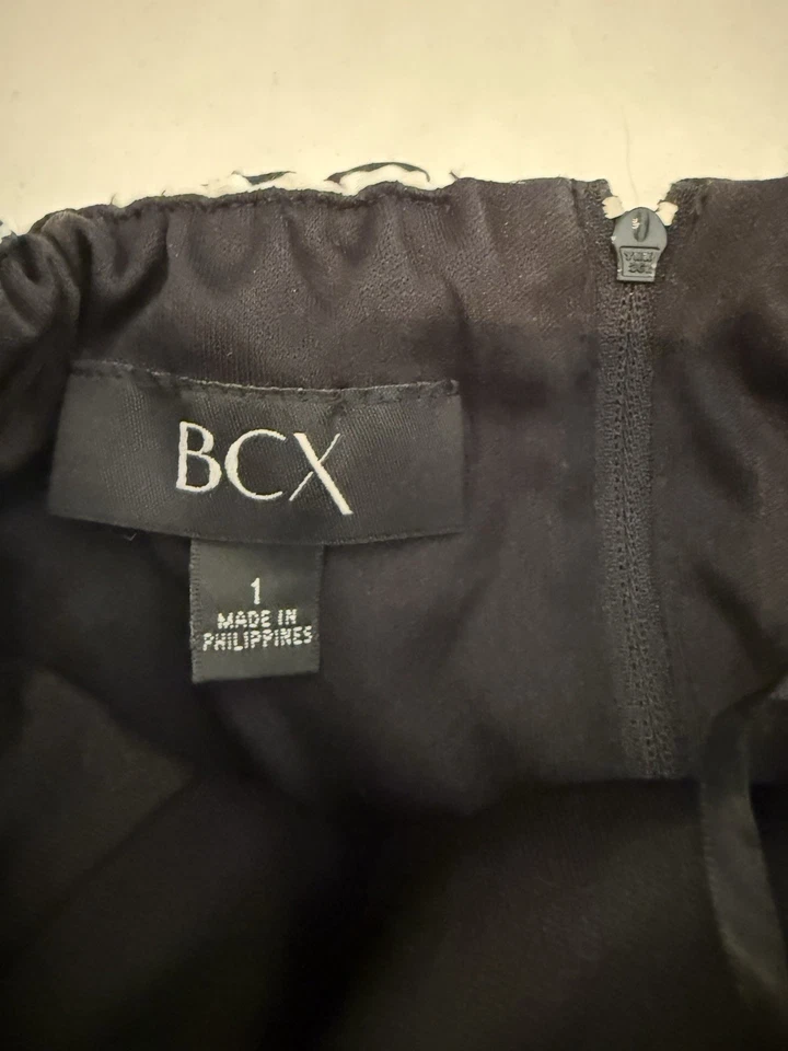 bcx连衣裙露肩黑白,尺寸 1 初中 — 第 4/4 张图片