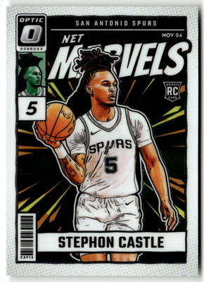 2024-25 Panini Donruss Optic NBA No. 12 Stephon Castle Rookie Net Marvels