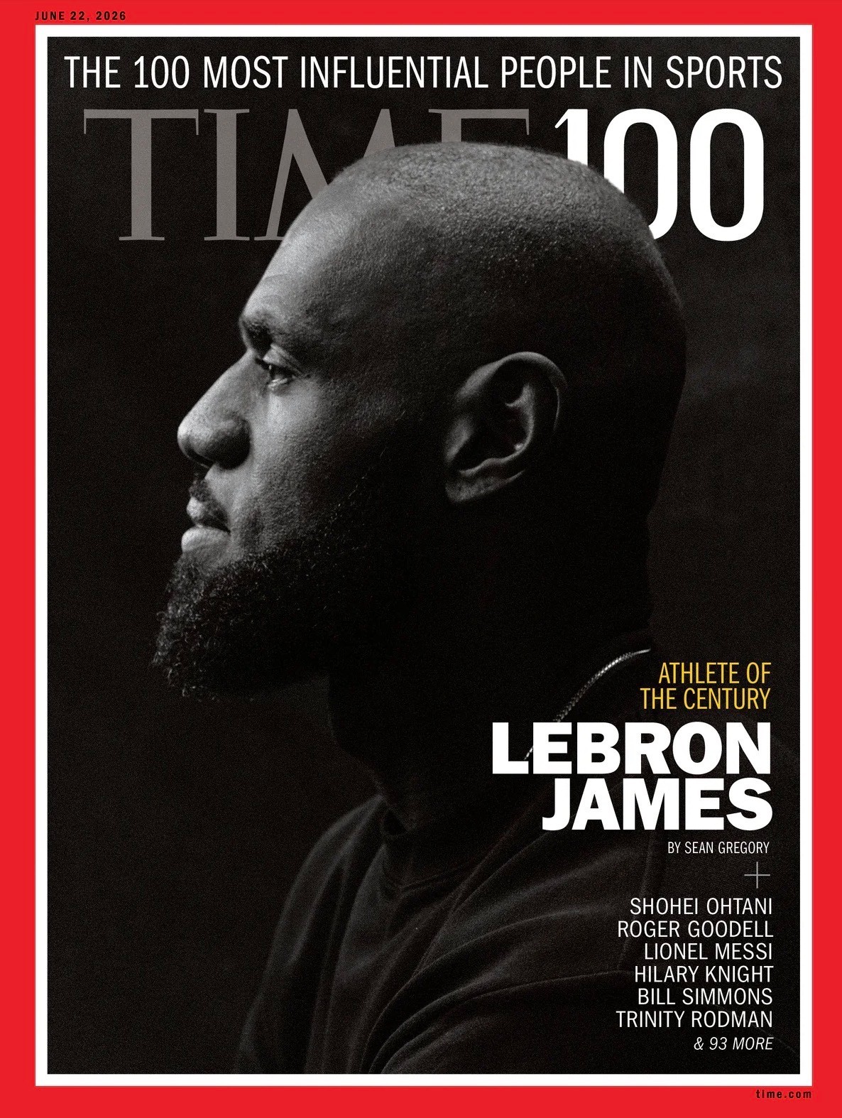 LEBRON JAMES TIME 100 MOST INFLUENTIAL PEOPLE IN SPORTS TIME MAGAZINE JUNE 2026