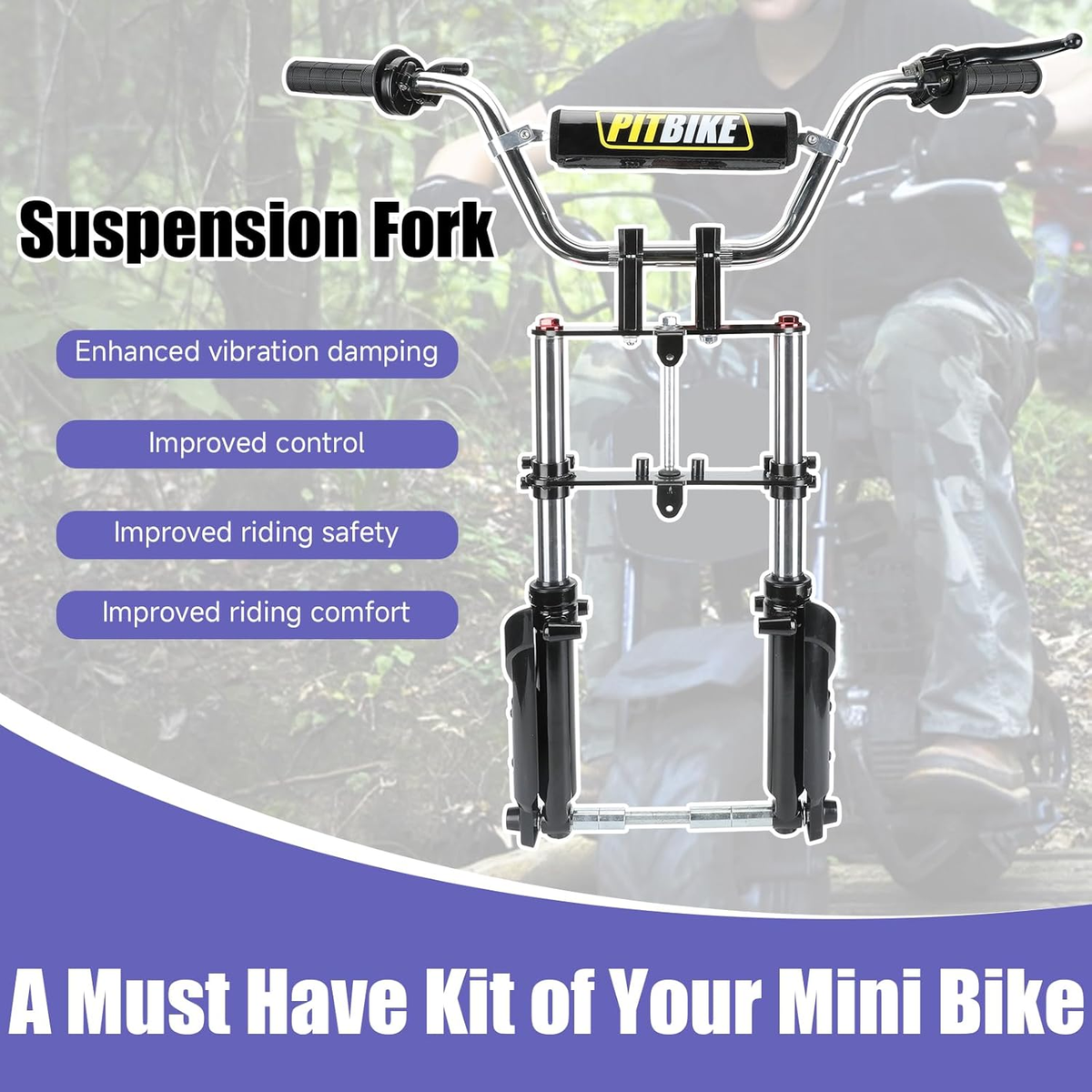 Mini Bike Front Suspension Fork Kit for 80Cc 105Cc Models 7/8 Handlebar |  eBay