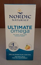 Nordic Naturals Ultimate Omega 1280 mg Omega-3s 120 Softgels Lemon Flavor