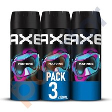AXE Marine 48-Hour Fresh Deodorant Body Spray Fragrance for Men 150ml - 3 Pack