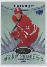 2014-15 Trilogy Level 1 Rookie Premieres Radiant Blue /499 Victor Rask #114 11ns
