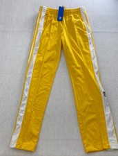 Adidas Adibreak Pants Womens Small Gold White Bold Snap Track Pants NWT