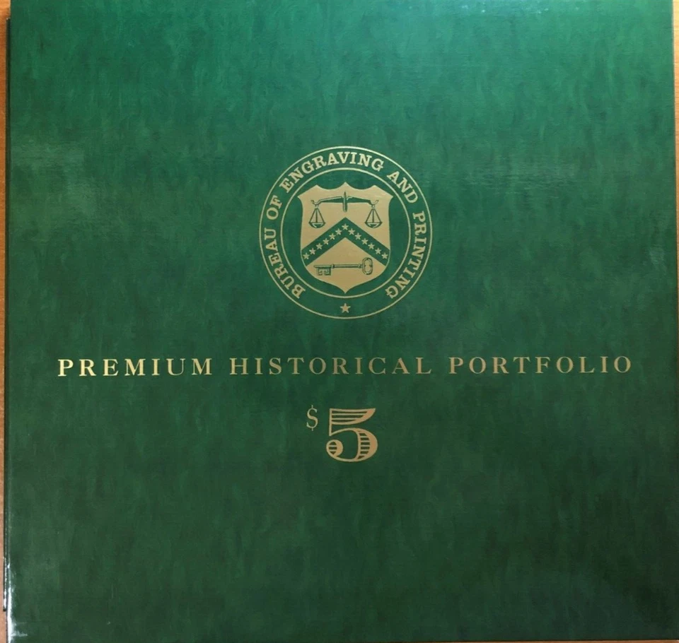 $5 PREMIUM HISTORICAL PORTFOLIO, 1995 & 1999 UNCIRCULATED NOTES IN BEP FOLDER - Image 2 of 4