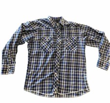 Wrangler Pearl Snap Button LS Shirt Mens Large 16-16 1/2 Western Series Vintage