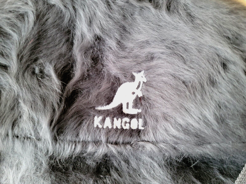 Vintage 90s Kangol Furgora 504 Size M Fuzzy Flat Cap Hat Made in England Gray - Picture 3 of 6