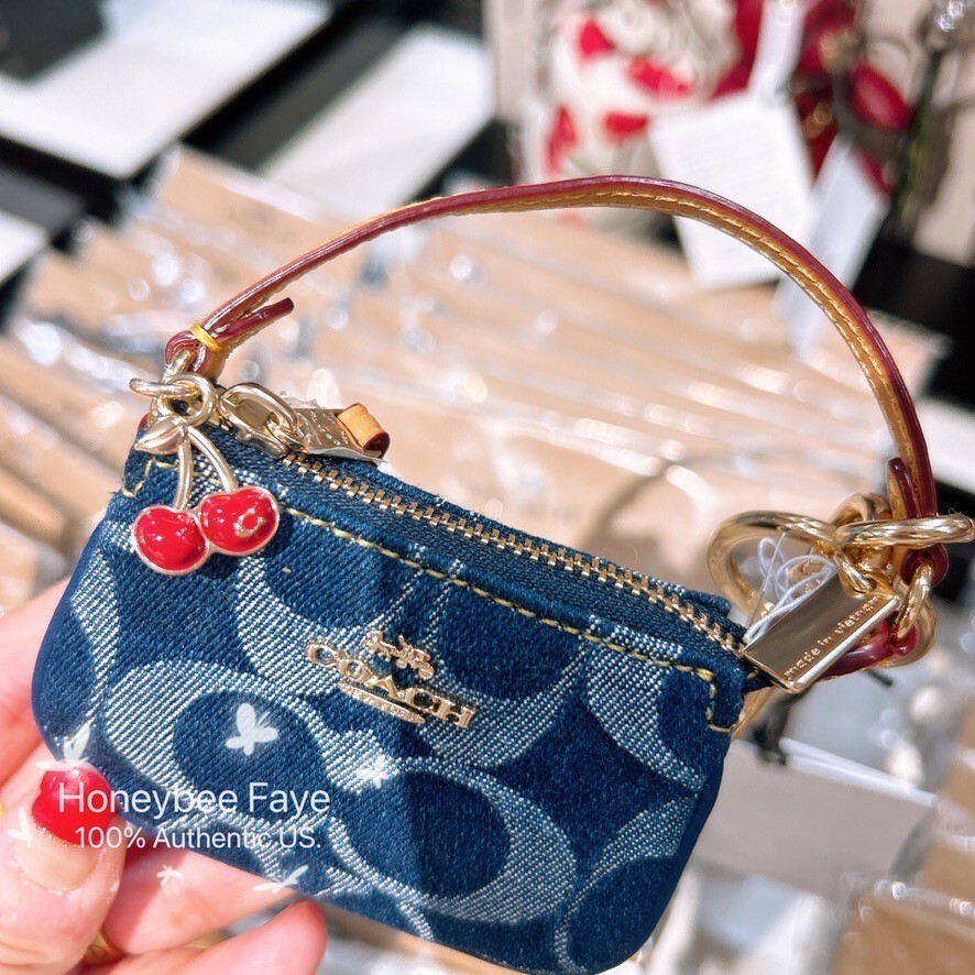 NWT Coach Mini Nolita Bag Charm In Signature Denim CZ085 | eBay