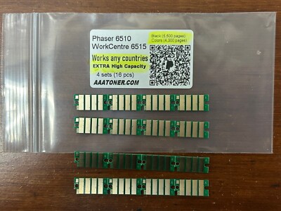 16 Toner Chip for Xerox Phaser 6510, WC 6515 Printer Refill (EXTRA HIGH CAP.)