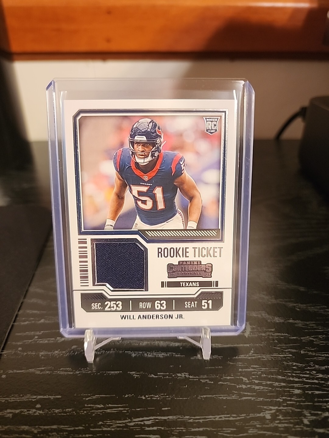 2023 Panini Contenders - Rookie Ticket Swatches #TS37 Will Anderson (MEM, RC)