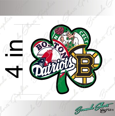 Shamrock Sticker Boston BOSTON SPORTS FAN / Shamrock / 4