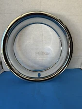 (4) STAINLESS TRIPLE CHROME PLATED BEAUTY RINGS 15x8 RALLY WHEELS, 71-82 TRUCKS