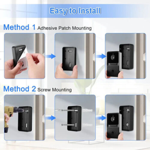 Smart Wireless Video Doorbell Phone Security Camera WiFi Door Bell Ring Intercom - Picture 8 of 13