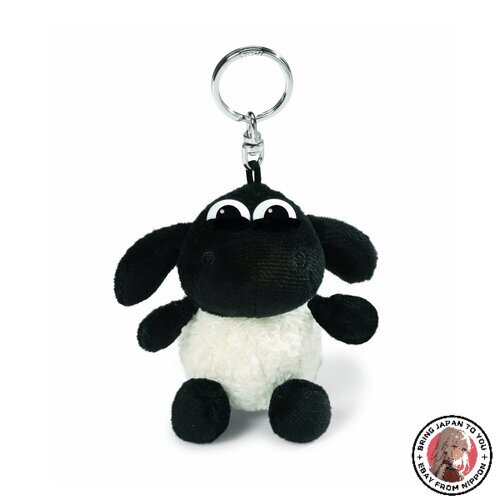 NICI Timmy Time Sheep Plush Keychain N35047 10cm Black Standing