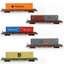 Evemodel C8741U 2pcs HO Scale 1:87 52' Flat Car Flatbed Transporter U.S - Foto 3
