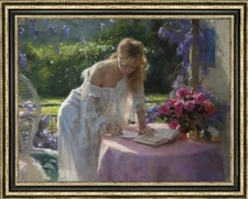 Handmade Oil Painting art Impressional female women girl on canvas 30"x40"