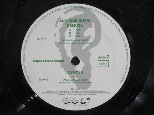 ANNEXUS QUAM Osmose / Reissue LP Germany 2009 ZYX OHR 70004-1 - Foto 4 di 4