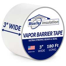   3" Wide X 180' Long White Vapor Barrier Seam Tape - 1 Roll, Waterproofing  Gr