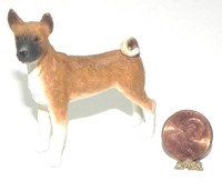 Dollhouse Miniature Basenji Dog Standing Falcon Minis 1:12 Scale Dollhouse Miniature Basenji Dog Standing Falcon Minis 1:12 Scale