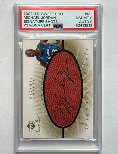 2002 U.D. Sweet Shot Signature Shots MJ Michel Jordan NM-MT PSA 8 Auto 9