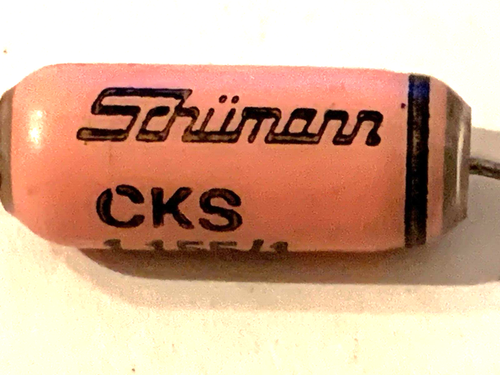 1155pF, 1,155nF, 630V, 1%, 40°C,Styrofle-/Alu-Folie, axial,Schümann CKS, 5 Stück - Picture 2 of 3